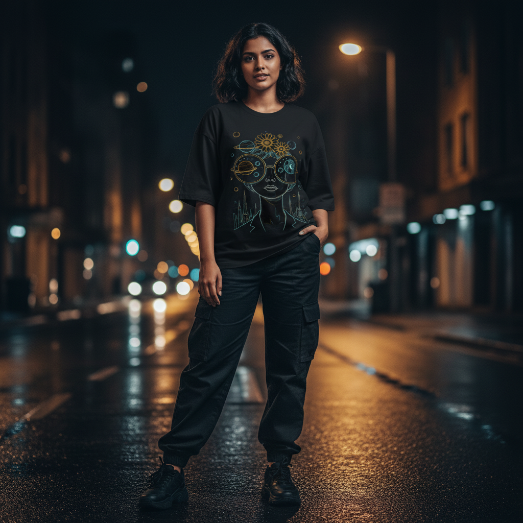 Celestia — Women's Oversized Graphic T-shirt